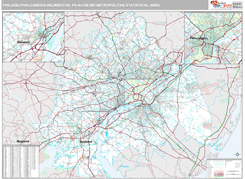 Philadelphia-Camden-Wilmington Metro Area Digital Map Premium Style